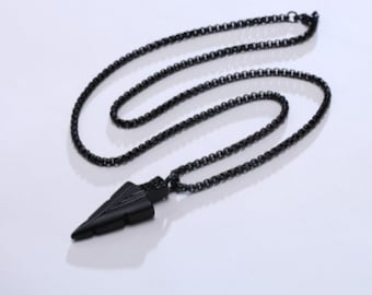 Collar de urna con punta de flecha / Collar de urna para hombre / Joyería de cremación / Collar de cremación / Collar de urna para cenizas humanas y de mascotas / Collar conmemorativo