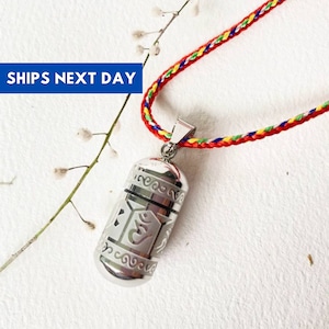 Mantra Spiritual Urn Necklace for Ashes | Buddhist Cremation Necklace | Cremation Jewelry | Urn Necklace for Human Ashes | Locket Necklace