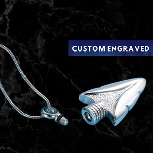 Arrowhead Necklace | Urn Necklace | Cremation Locket | Cremation Necklace | Mens Urn Necklace | Urn for Human Ashes | Cremation Jewelry