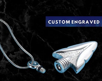 Arrowhead Necklace | Urn Necklace | Cremation Locket | Cremation Necklace | Mens Urn Necklace | Urn for Human Ashes | Cremation Jewelry