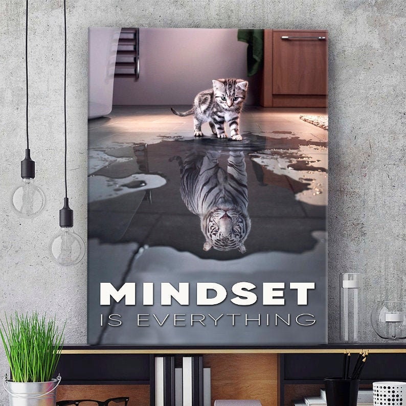 Mindset Is Everything Wall Art Canvas Prints / Office Decor Etsy
