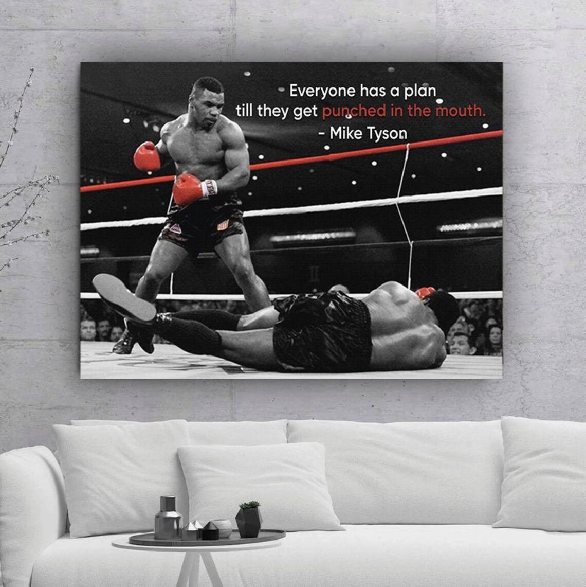 Mike Tyson toile / Mike Tyson citation / Wall Art Canvas