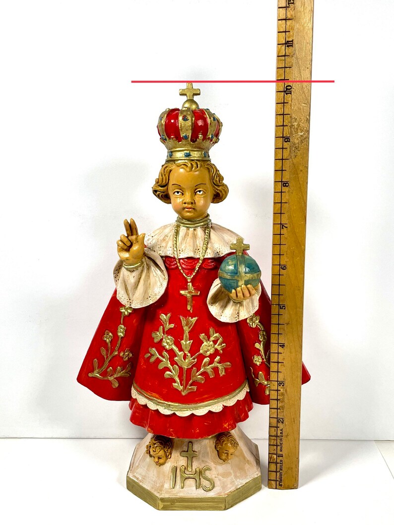 Vintage Infant of Prague Statue Made in Italy Malsiner H. Etsy