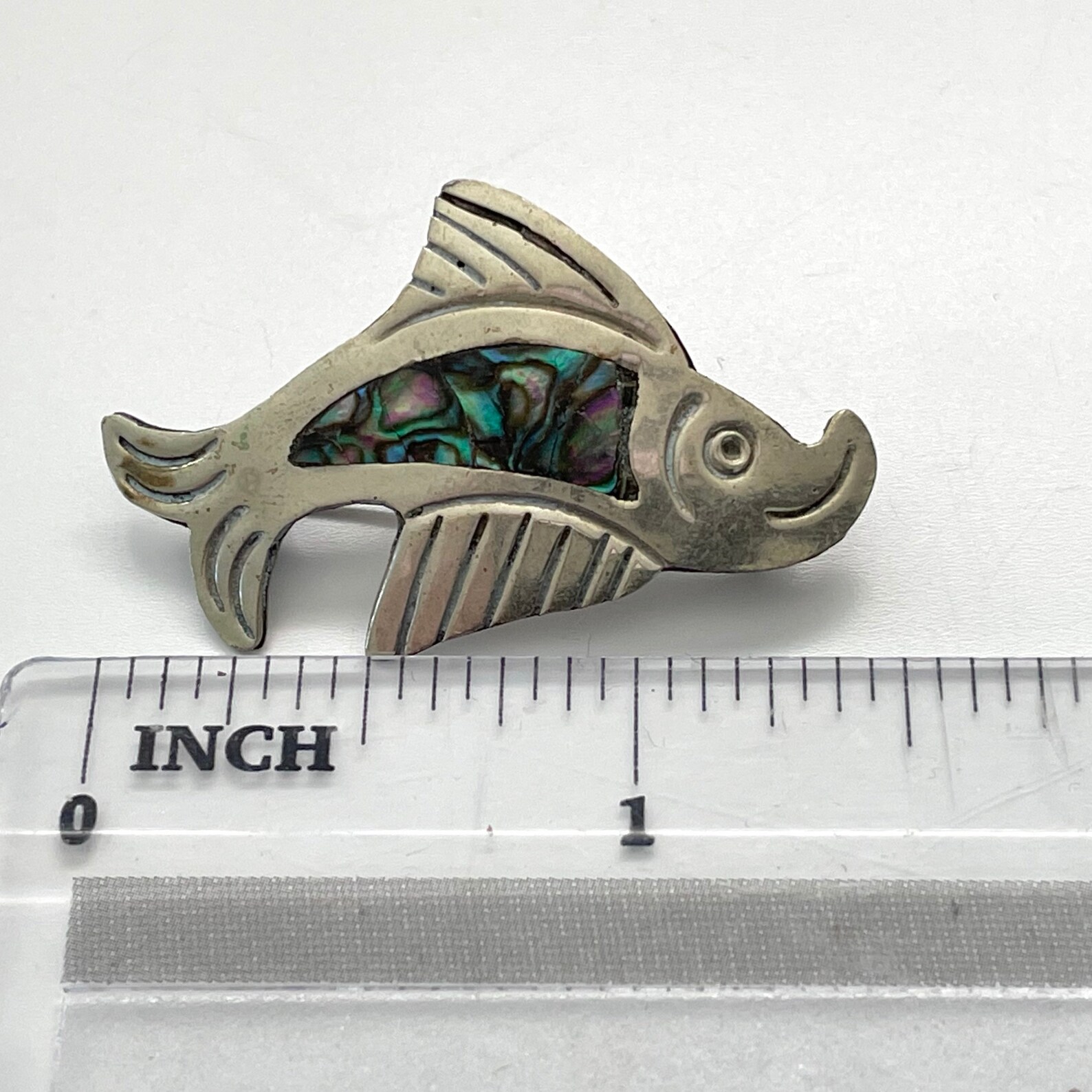 Vintage Sterling Silver Swordfish Pin with Abalone Inlay Etsy