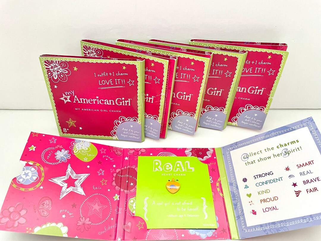 Six 6 my American Girl Charms Box of Stickon Doll Etsy