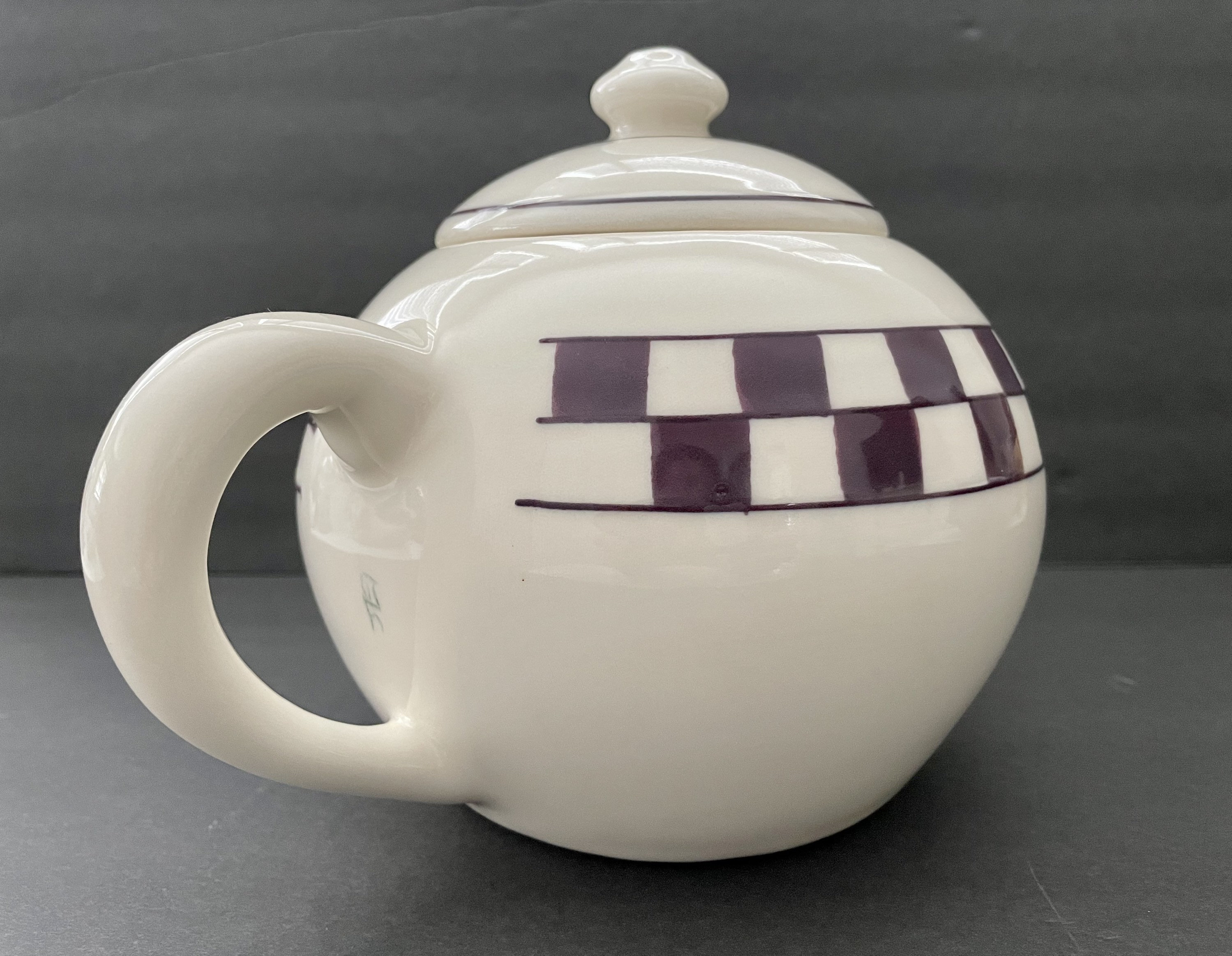 Hartstone Pottery Plum Checker Teapot Large Size Etsy