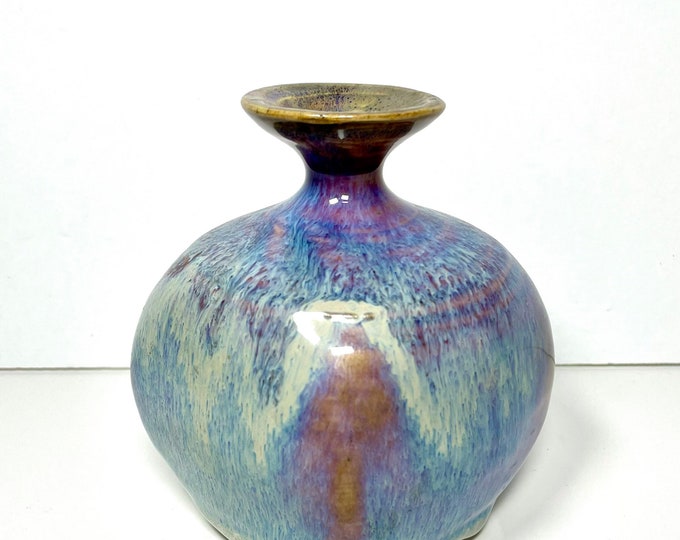 Studio Pottery Weed Pot Vase With Drip Glaze - Etsy