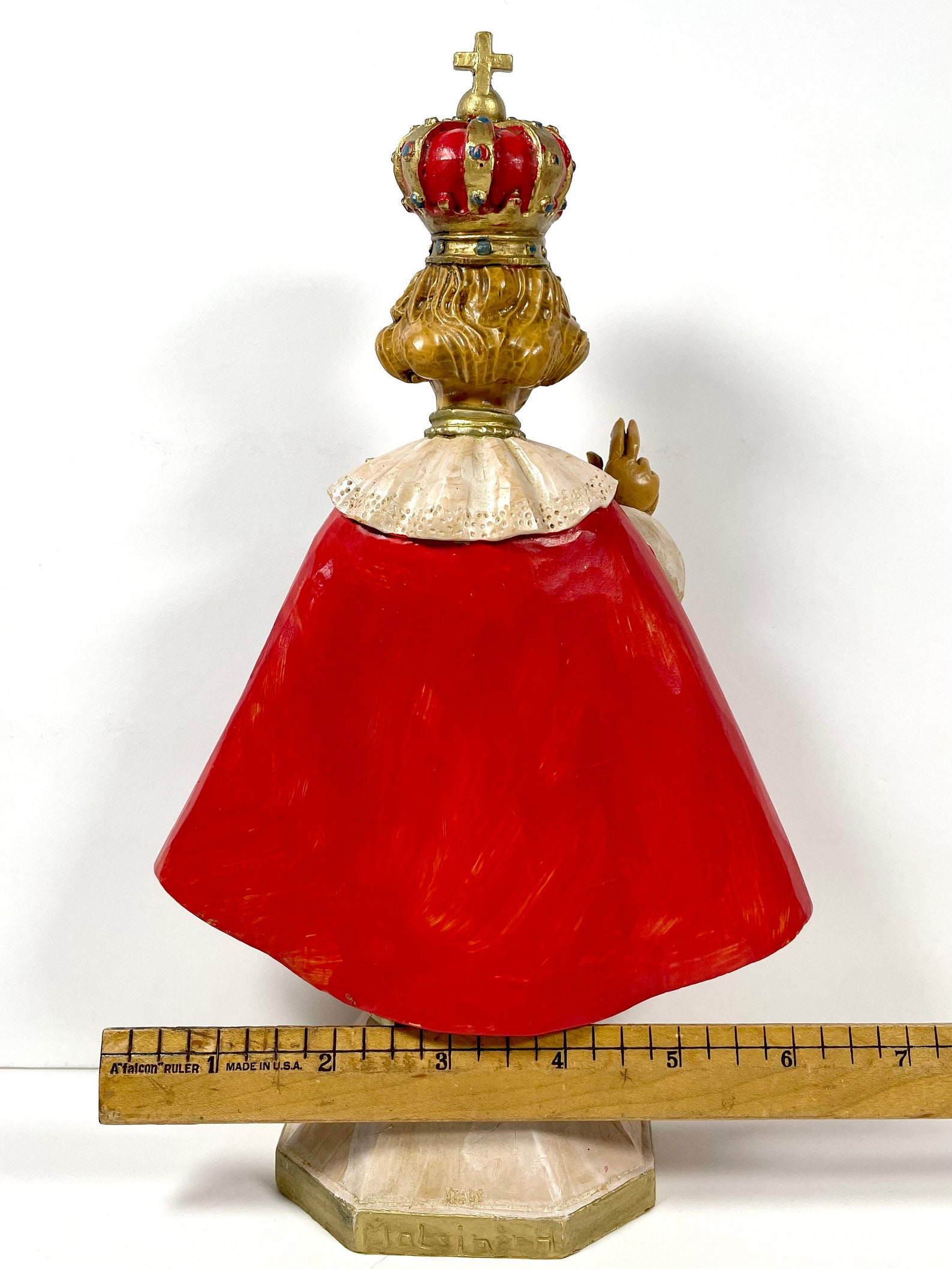 Vintage Infant of Prague Statue Made in Italy Malsiner H. Etsy