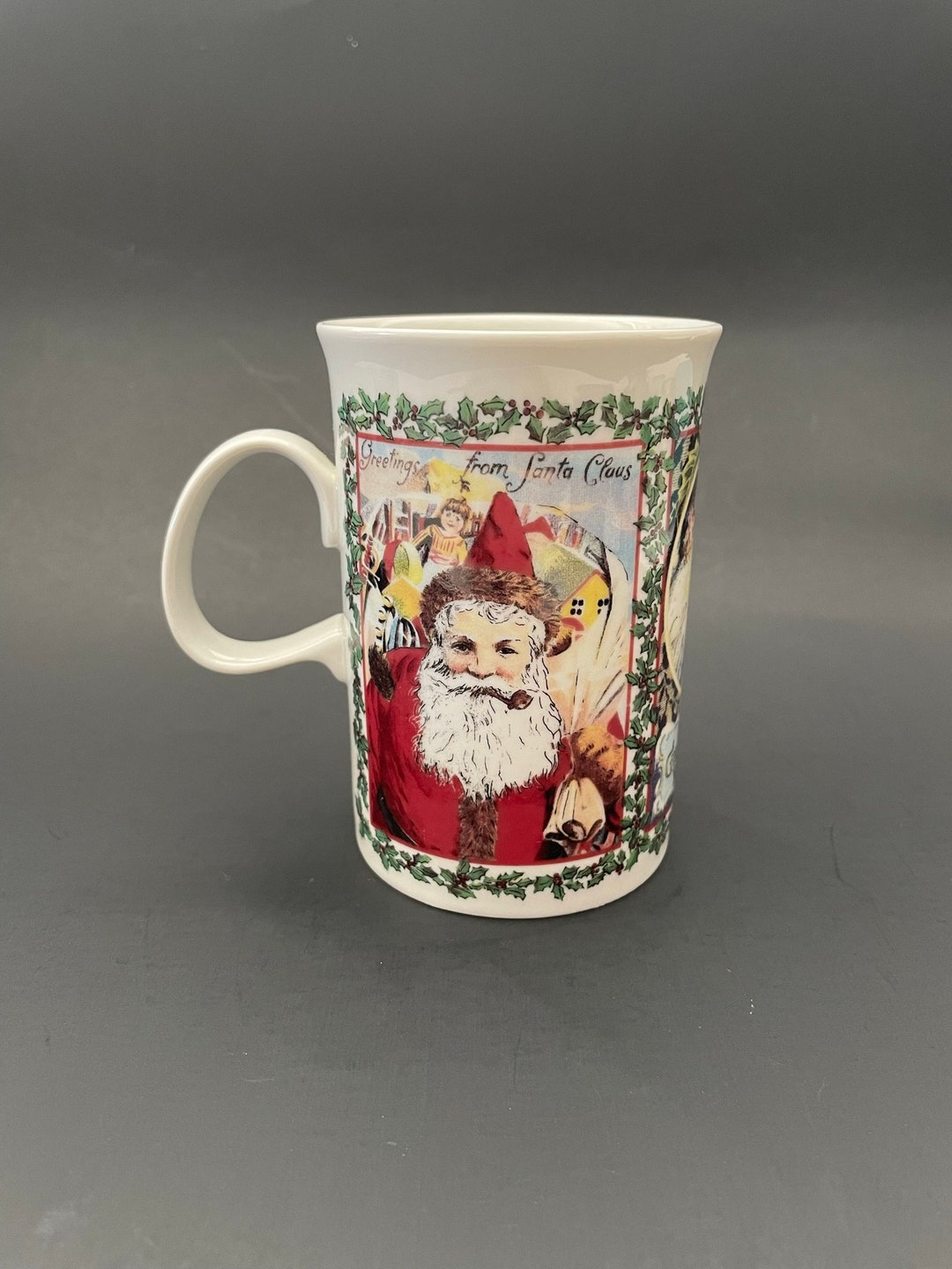 Dunoon Merry Christmas Santa Victorian Prints Teacup Mug Etsy