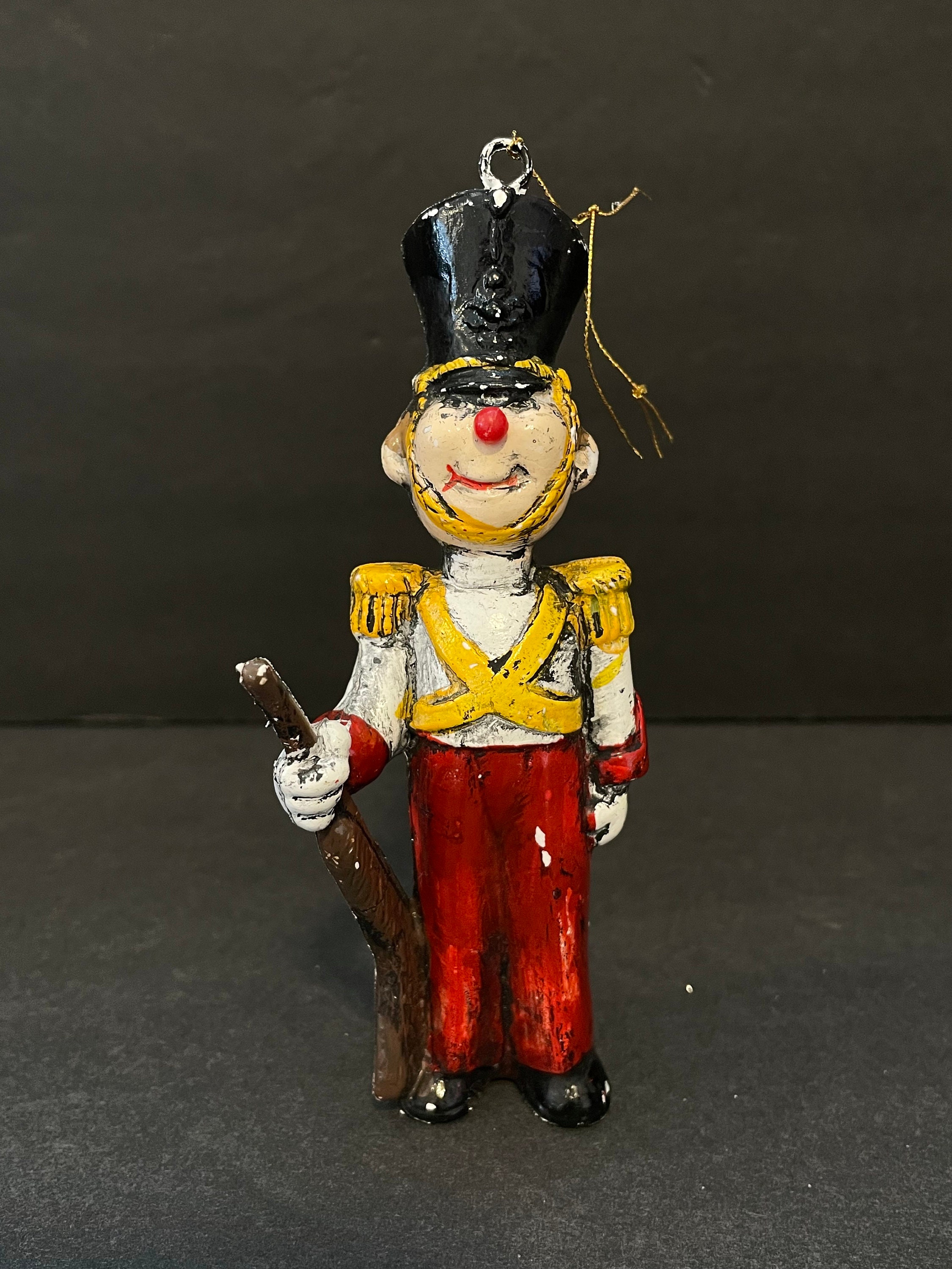 Toy Soldier avec chapeau noir Christmas Blow Mold c3330