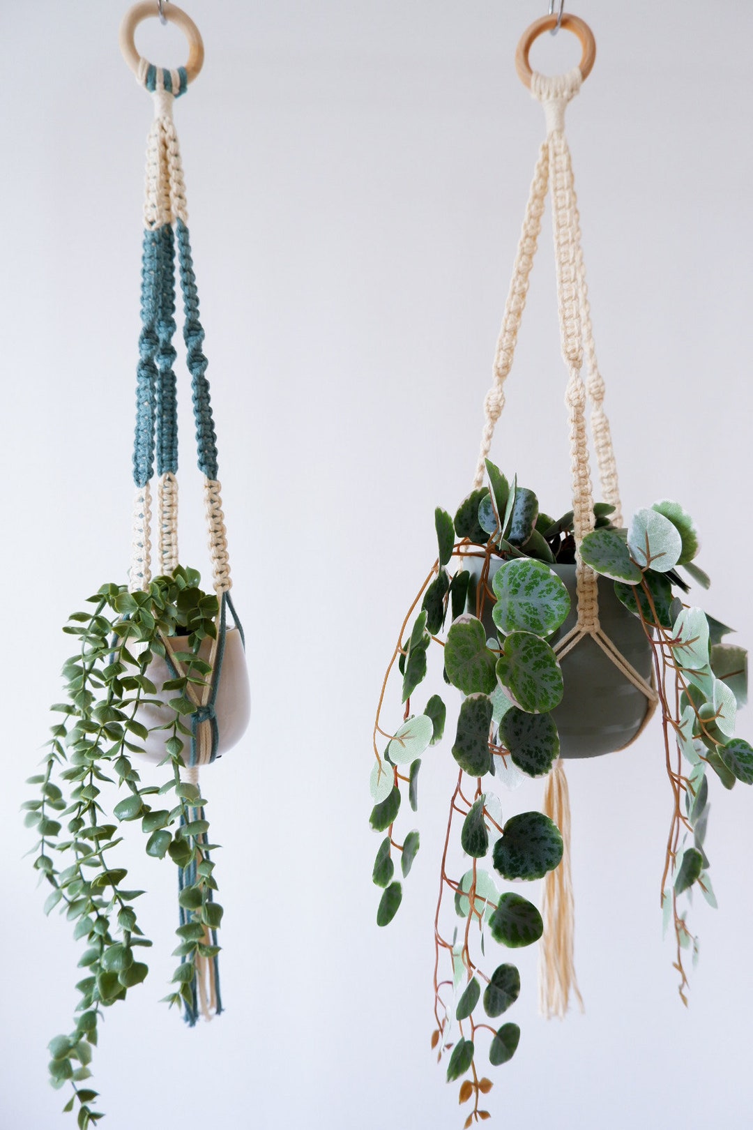 Woven Macrame Plant Hanger | Pattern 1 | Home Decor | Bohemian Decor ...