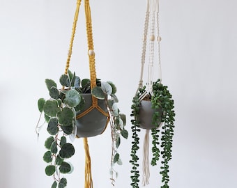 Macrame Plant Hanger | Pattern 2 | Home Decor | Bohemian Decor | Boho Wall Art | Minimal & Scandinavian Style | Customizable