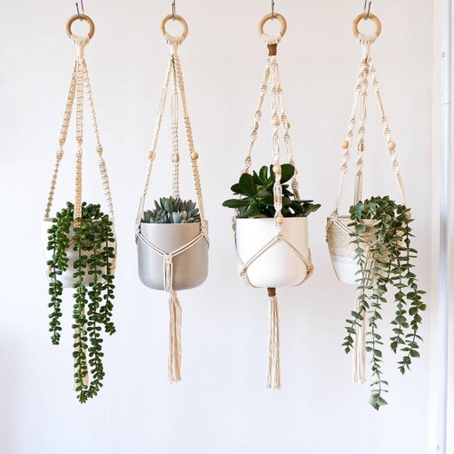 Sustainable Macrame Plant Hanger Collection | Recycled | Bohemian Decor | Boho Wall Art | Scandinavian | Customizable