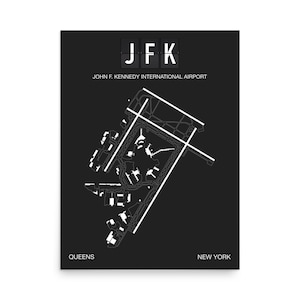 CUSTOM AIRPORT MAP Prints, Any Airport | Premium Map Print | Custom Print
