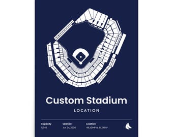 Custom Stadium Art Print | Any Team, Arena Poster
