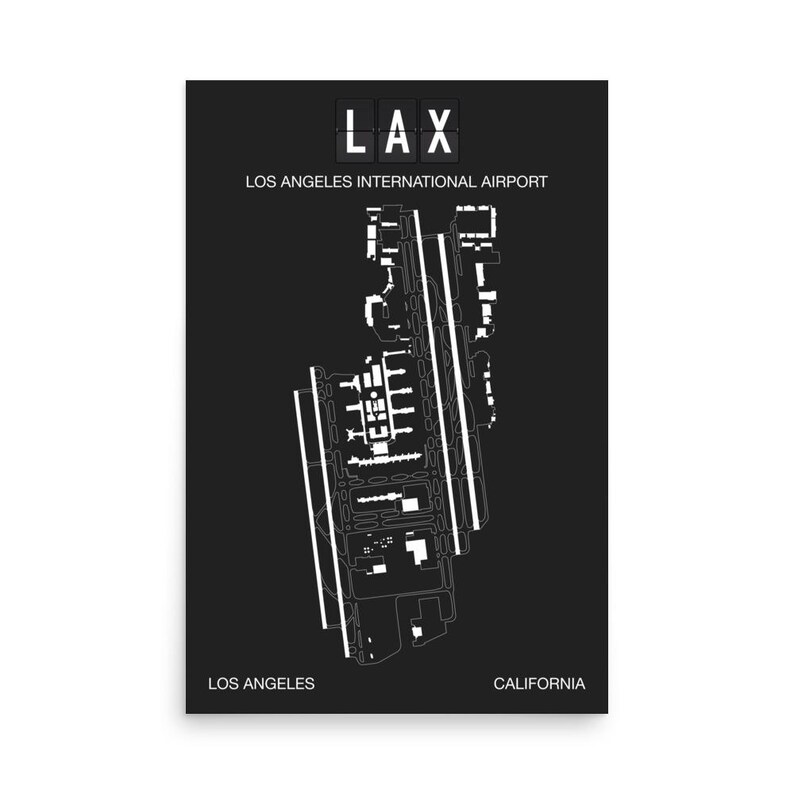 Custom Airport Map Print, Personalized Travel Art image 3