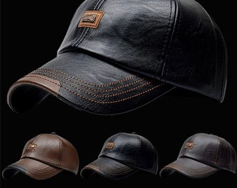 Leather Baseball Cap - Etsy