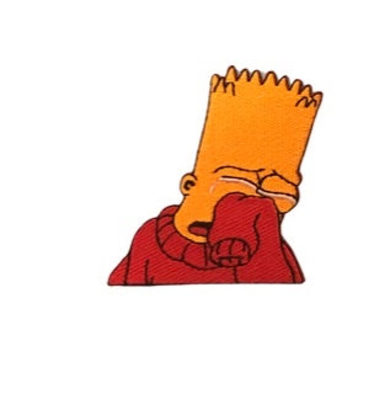 Simpson Iron on Patch Bart Simpson Iron on Patch Jacket Sew on Patch Kids Sew on Patch Jean Embroidery Patch Cartoon Patch Custom Patch