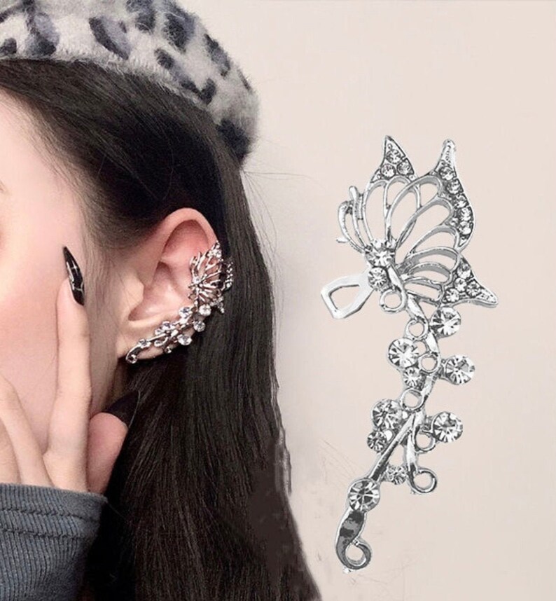 Butterfly Ear Cuff Butterfly Ear Jewelry Cuff Earrings Womens Etsy