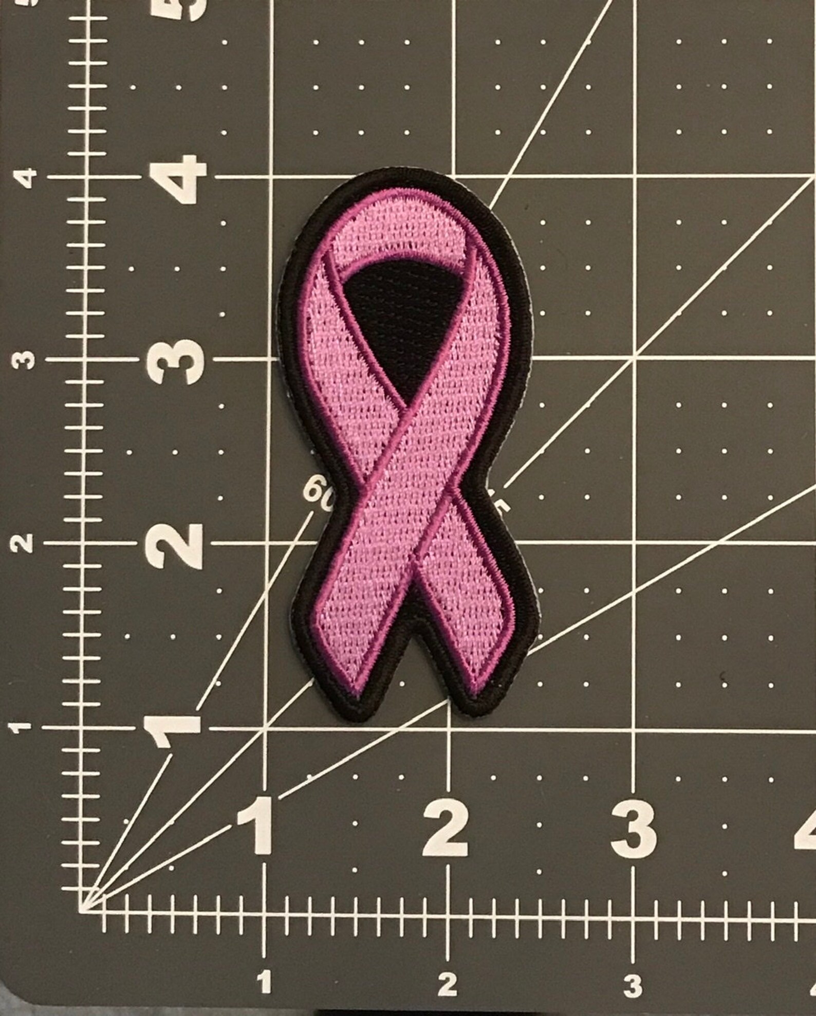Breast Cancer Awareness Ribbon Patch Jacket Sew on Patch Biker Etsy UK