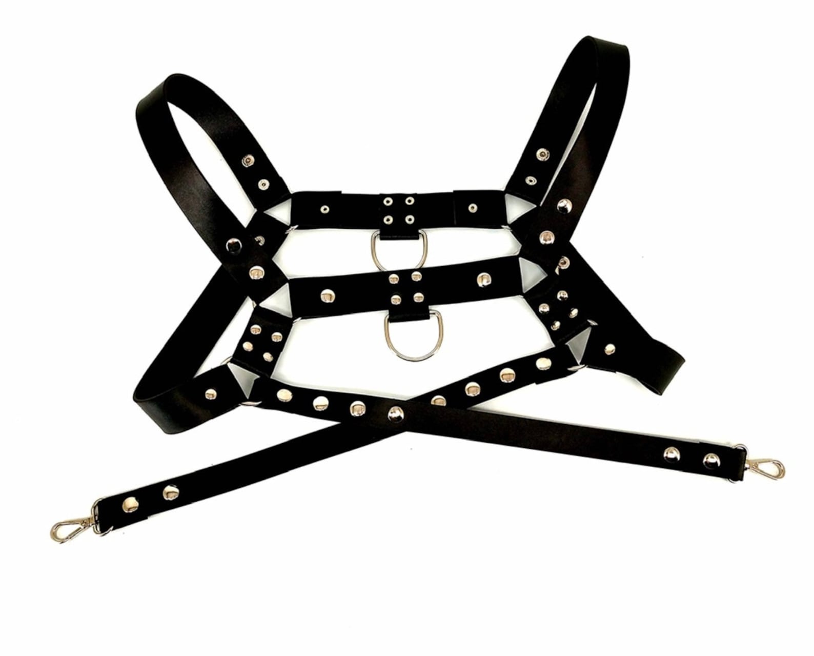 Men Rave Gear Faux Leather Club Harness Adjustable Sexual Body Etsy