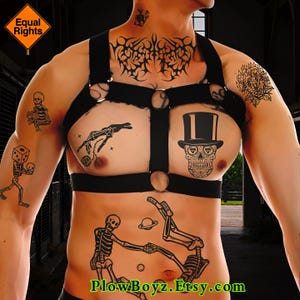 Mens Elastic O Ring Chest Harness, Club Gear