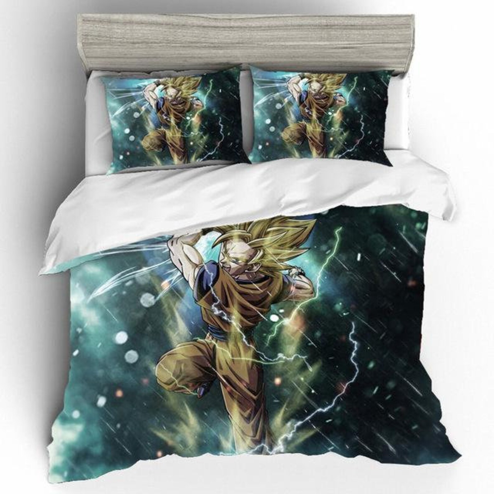 Dragon Ball Z Powerful Super Saiyan Goku Bedding Set with 2 Etsy