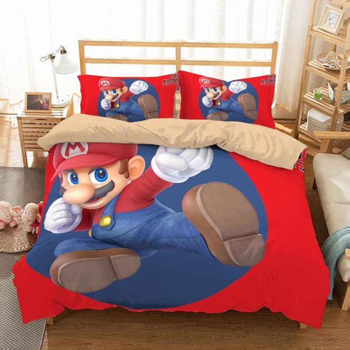 Super Mario 3D OneSide Printed Bedding Set Duvet Cover2 Etsy