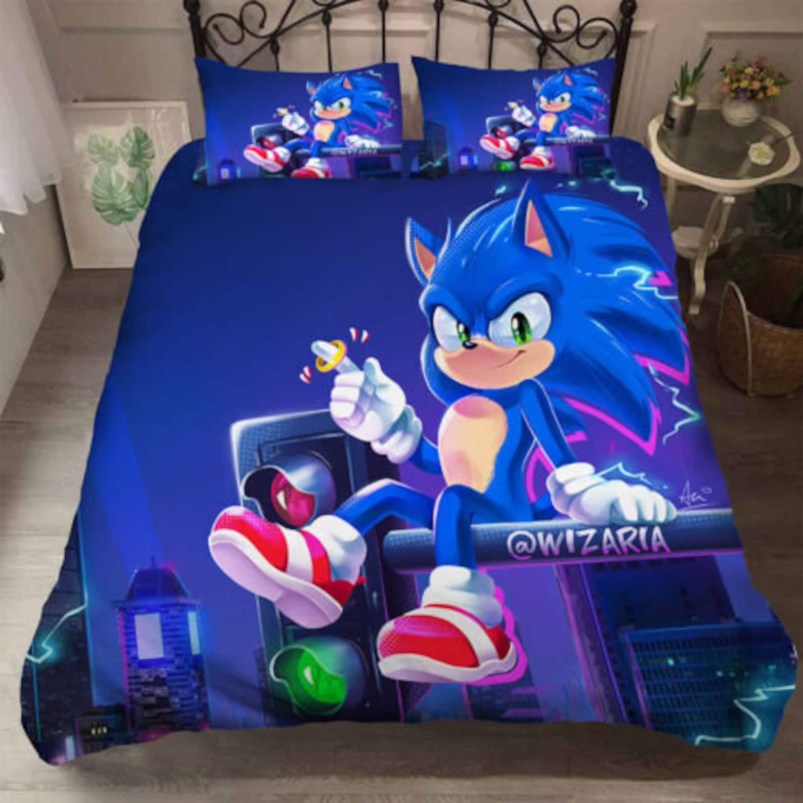 Sonic the Hedgehog Bedding Set Gift for Kids Etsy