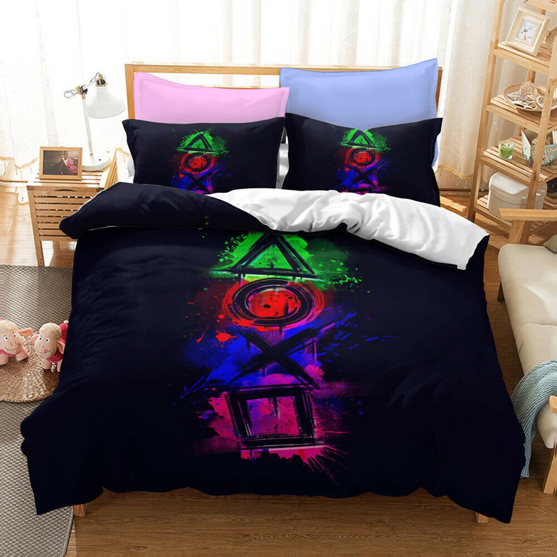3D Gamer Video Game Play Station Bedding Set Game Etsy