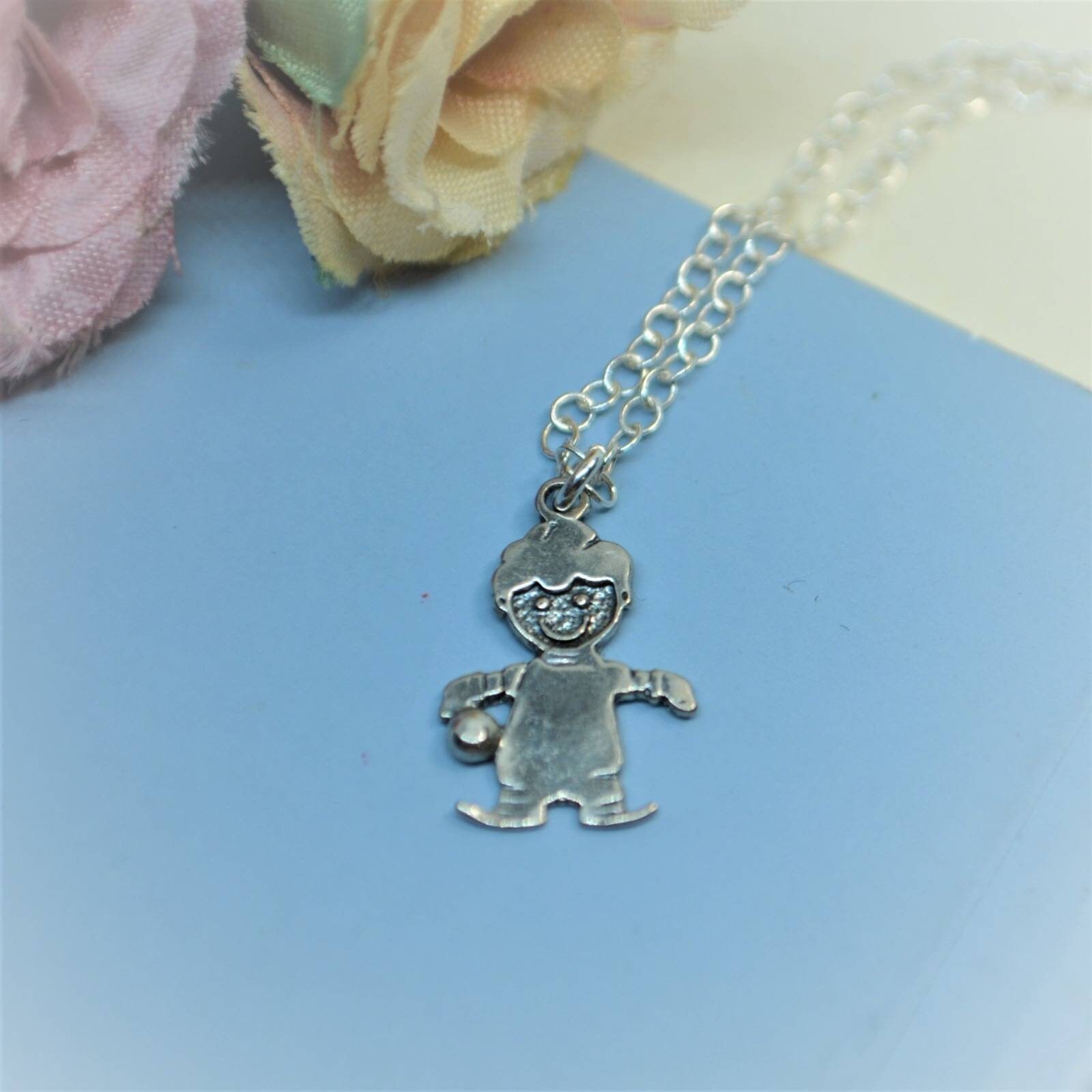 Personalized Children Charms Necklace Kids Name Initial Etsy