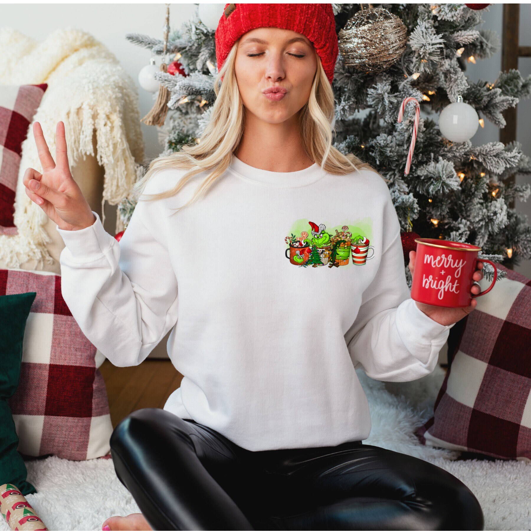 grinch adult sweater