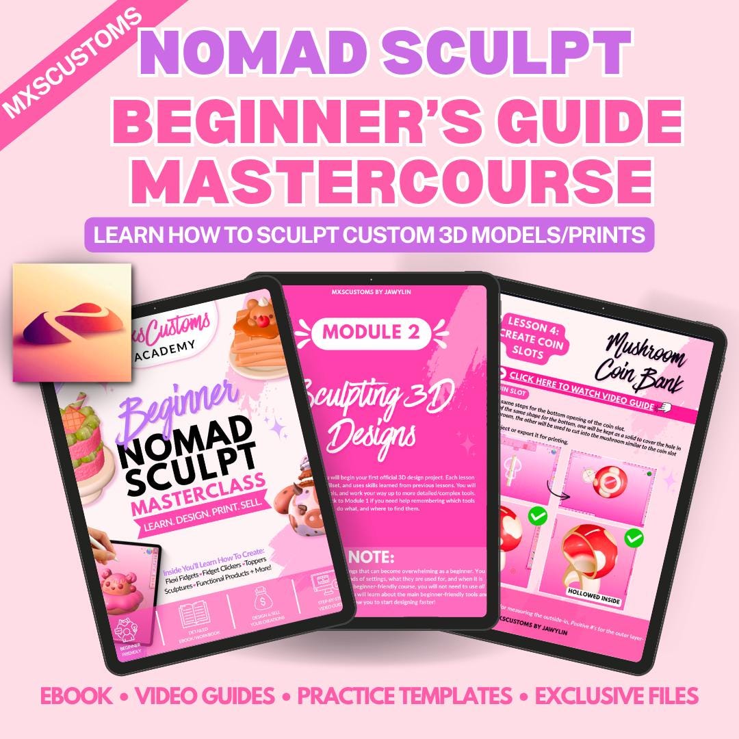 Beginner's Nomad Sculpt 3D MasterCourse | Design + Print Your Own 3D Products