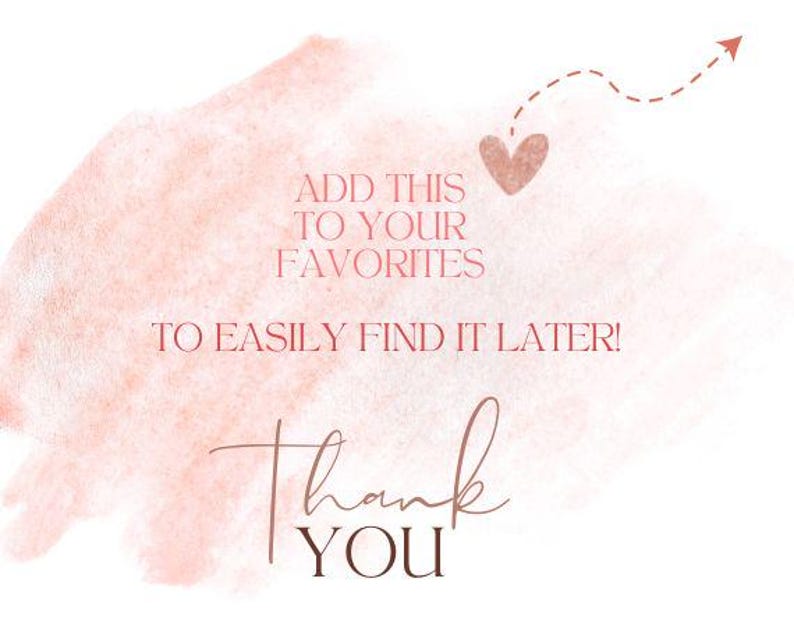 K&ouml;nnte beinhalten: Ein rosa Aquarellhintergrund mit dem Text "F&uuml;ge dies zu deinen Favoriten hinzu, um es sp&auml;ter leicht wiederzufinden! Danke". Ein kleines rosa Herz mit einer gepunkteten Linie, die zu einem kleinen Flugzeug f&uuml;hrt, befindet sich in der oberen rechten Ecke.