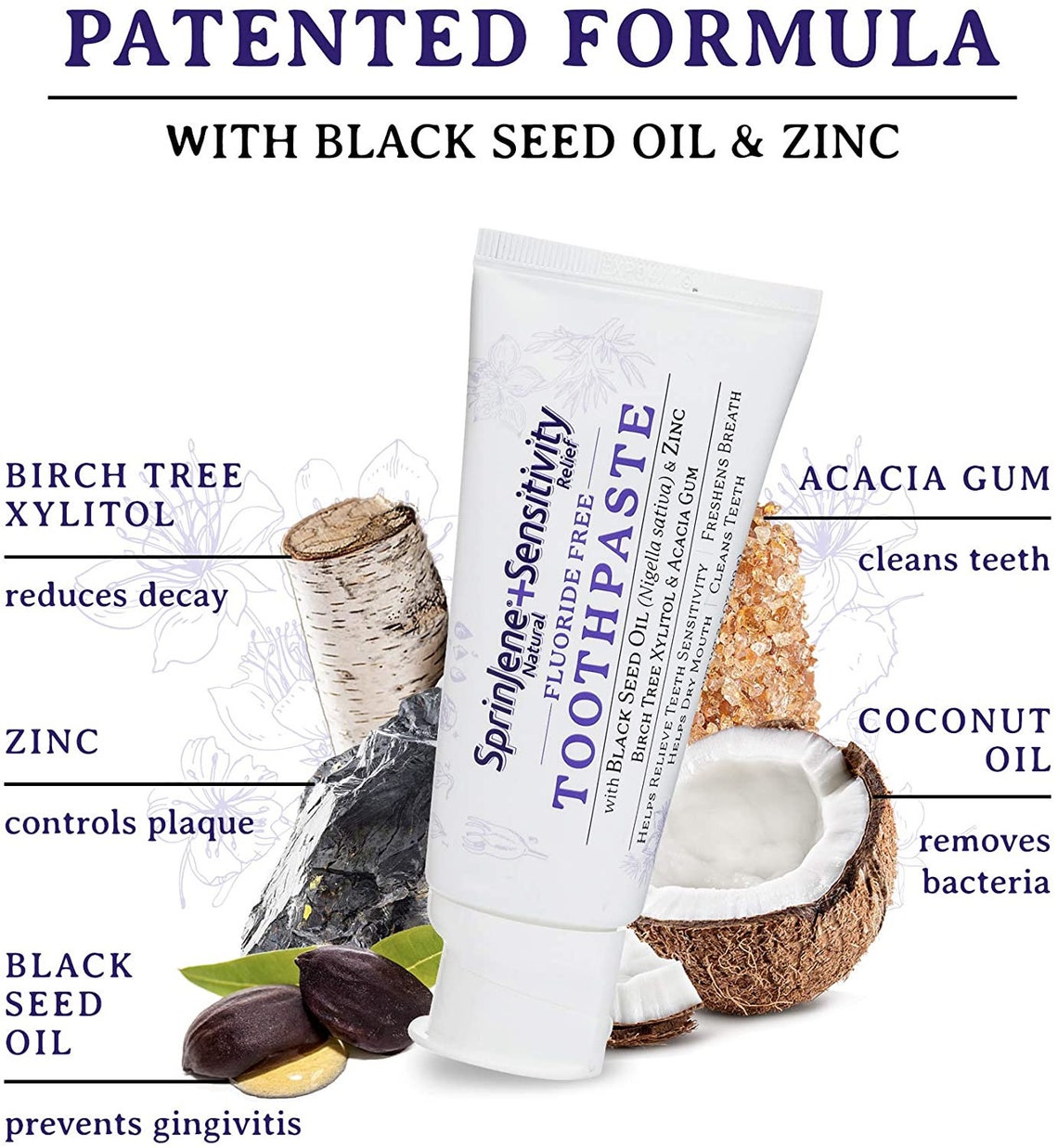 SprinJene Natural Toothpaste Fluoride Free for Sensitive Teeth Etsy