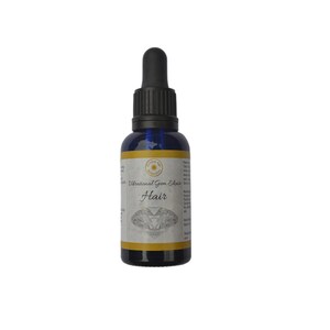 Hair Gem Elixir Formula - 30ml in blue glass bottle with glass dropper.