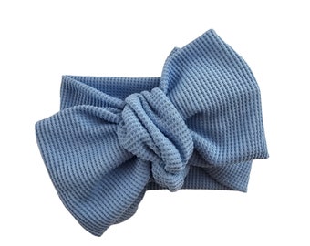 Waffle Oversized Bow Headband Wrap | Newborn | Baby bow Headband