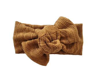 Newborn Headband/Baby Top knot/ Headwraps/ caramel color