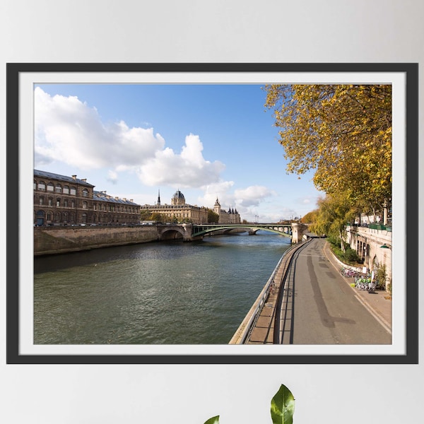 Paris Print | Paris Seine River Print | Paris Canal | Paris Decor | DIGITAL DOWNLOAD | Printable Wall Art | French Decor |  Living Room