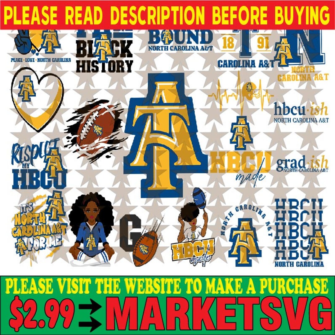 North Carolina A & T Svg, HBCU Svg Collections, HBCU Svg, Football Svg