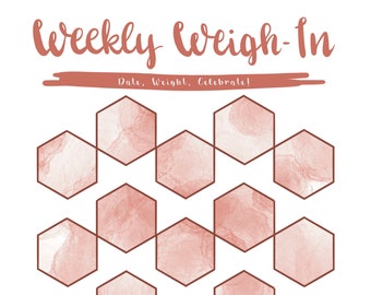 Weight Loss Tracker, Weekly Weigh In Printable, Weekly Weight Loss Chart, Weight Loss Printable, Health Tracker, Fitness Journal