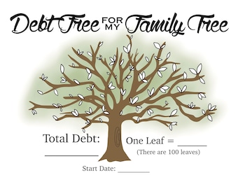 Debt Payoff Tracker, Family Tree, New Years, Finance Goals, Finance Tracker, Debt Snowball, Debt Payoff Coloring Page, Debt Free