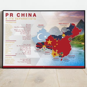 Profil de pays en Chine et mouvements séparatistes - Carte Print