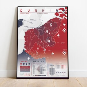Dunkirk - Landkarte Druck