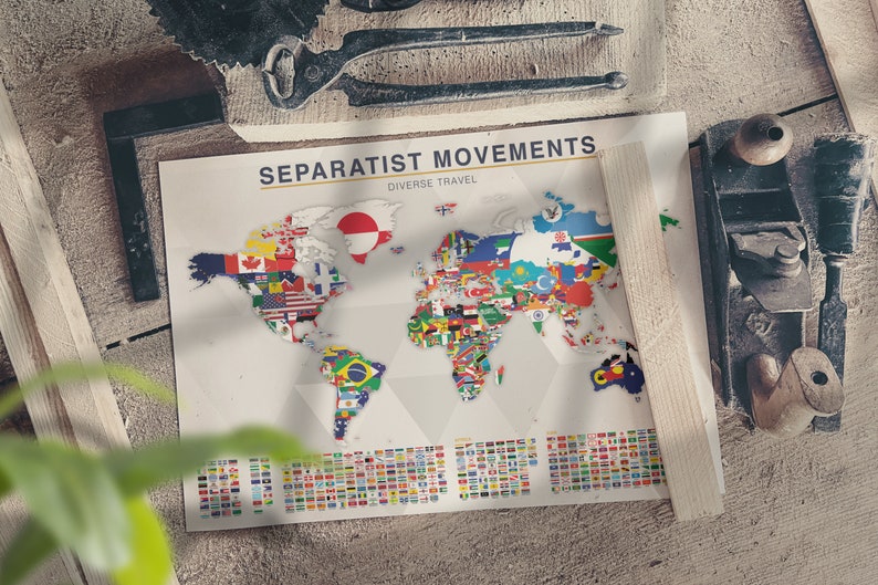 Separatist Movements Map Print 2nd image 6