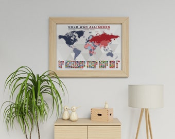 Cold War Alliances - World (1980) Map Print/sticker - Etsy