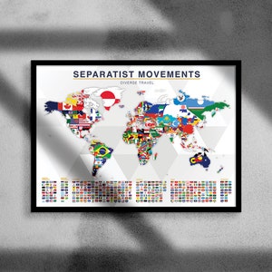 Separatist Movements Map Print 2nd image 4