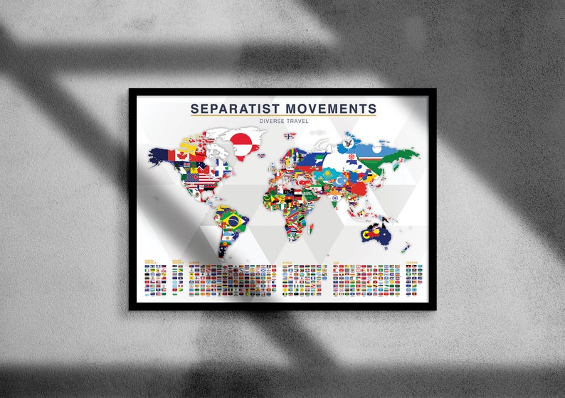 Separatist Movements Map Print 2nd image 4