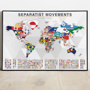 Separatist Movements Map Print 2nd image 1