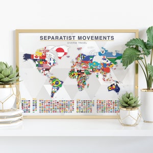 Separatist Movements Map Print 2nd image 8